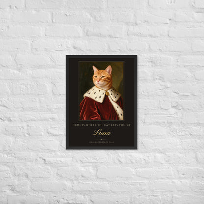 Royal Cat Portrait – lifestyle photo – Framed Print