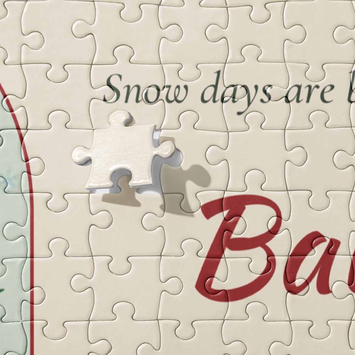 Christmas Dog Portrait – close-up, product details – Jigsaw Puzzle