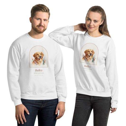 Watercolor Dog Dad Gift – lifestyle photo – Crewneck Sweatshirt
