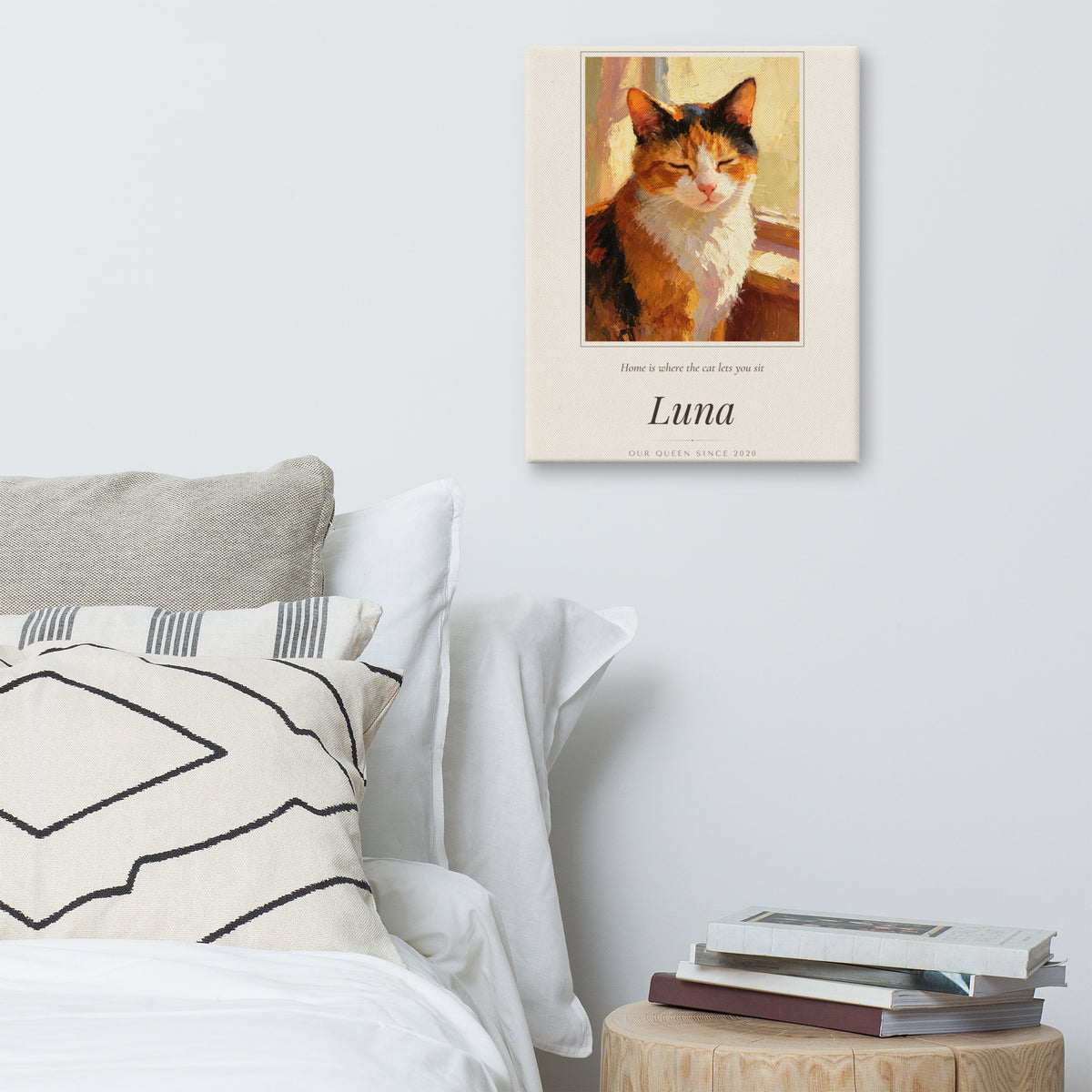 Oil Painting Cat Portrait – product photo – Canvas Print