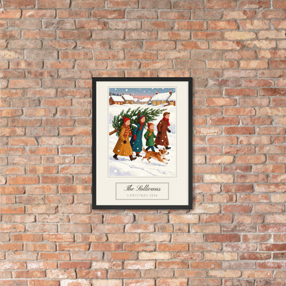 christmas family portrait – lifestyle photo, lifestyle 4 – Enhanced Matte Paper Framed Poster