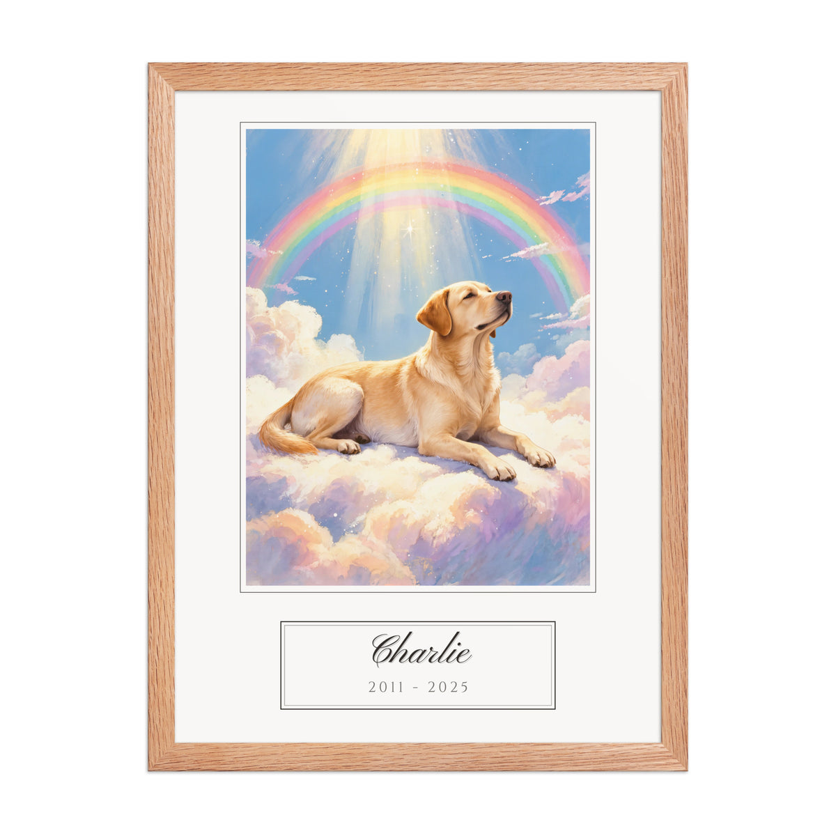pet memorial gift – front view – Enhanced Matte Paper Framed Poster