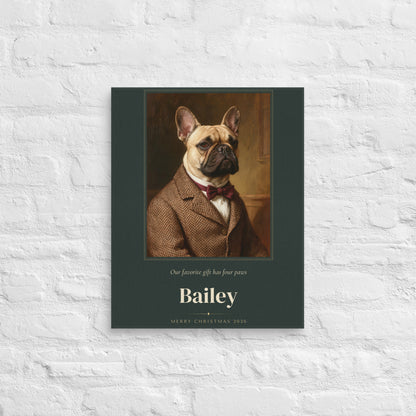 Gentleman Pet Christmas Gift – lifestyle photo – Canvas Print