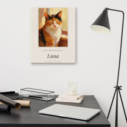 Oil Painting Cat Portrait – lifestyle photo – Canvas Print