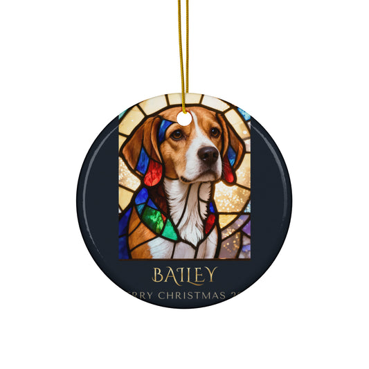 Stained Glass Pet Christmas Gift – product photo – Ceramic Ornament