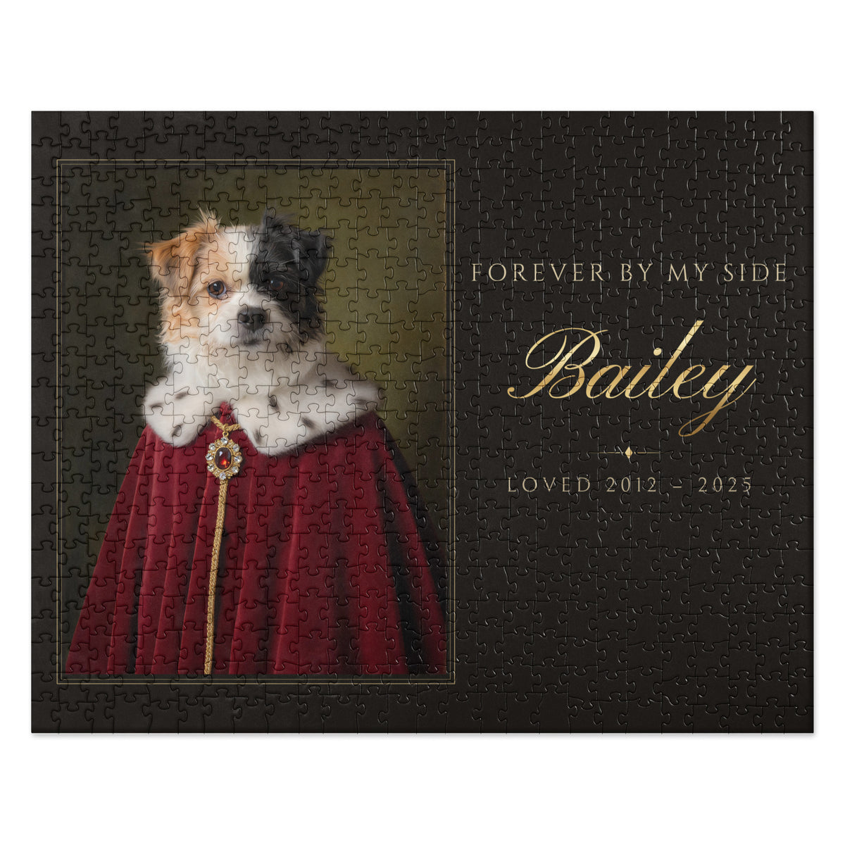 Royal Pet Memorial Portrait – front view – Jigsaw Puzzle