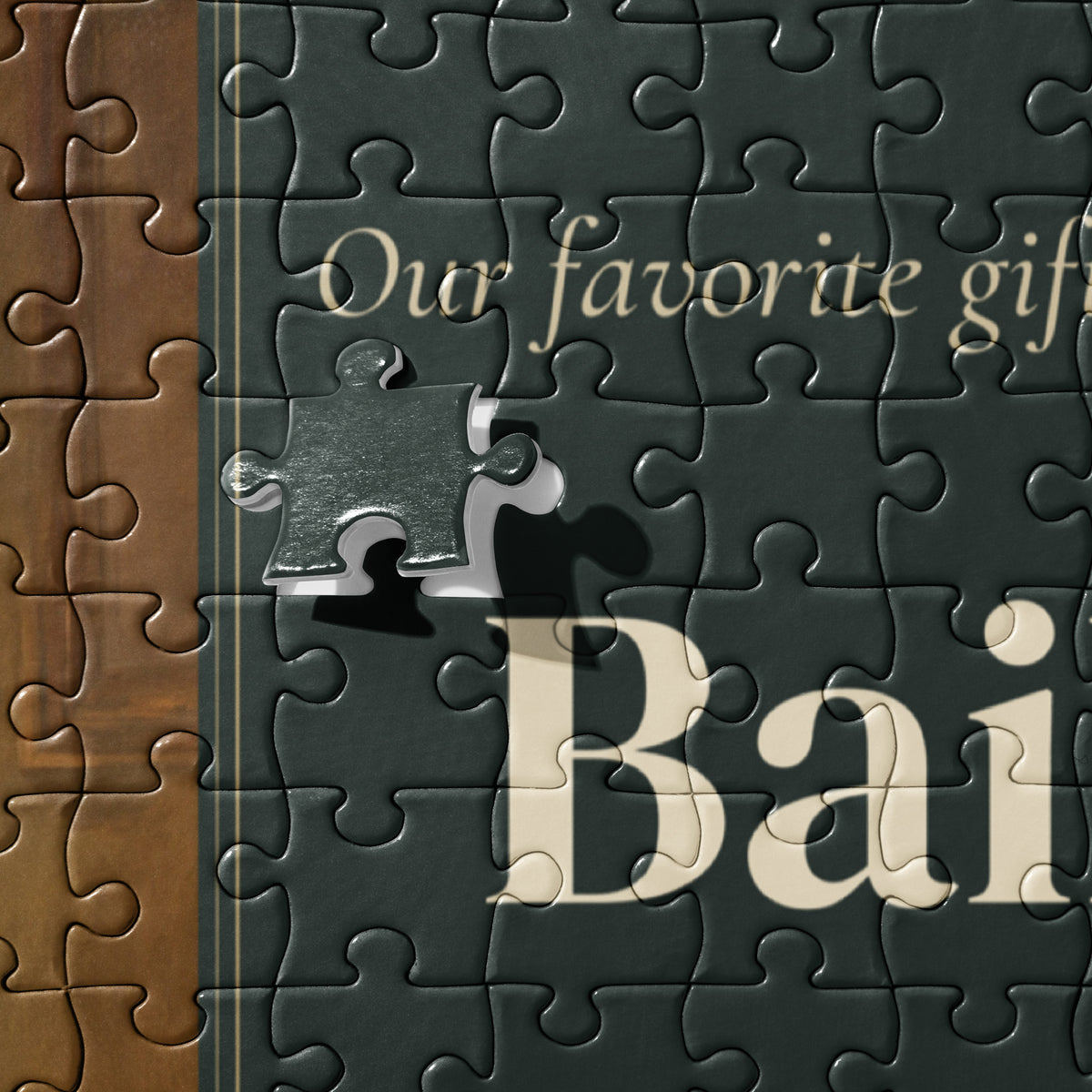 Gentleman Pet Christmas Gift – close-up, product details – Jigsaw Puzzle