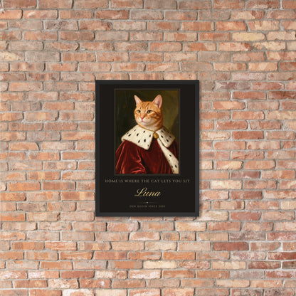 Royal Cat Portrait – lifestyle photo, lifestyle 4 – Framed Print