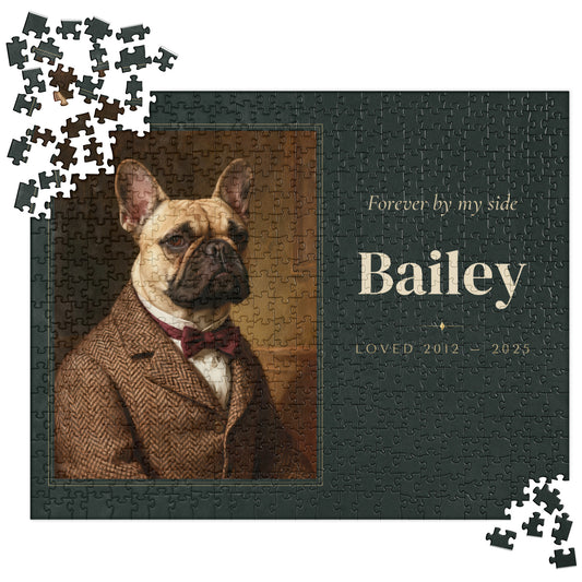 Gentleman Pet Memorial Portrait – product photo – Jigsaw Puzzle