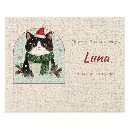 Christmas Cat Portrait – front view – Jigsaw Puzzle