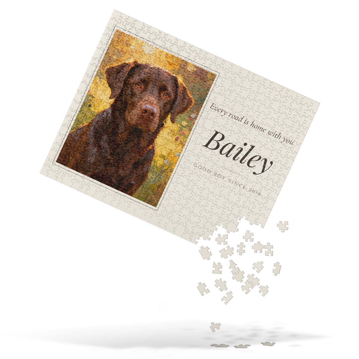 Oil Painting Dog Portrait – lifestyle photo – Jigsaw Puzzle