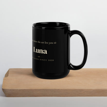Gentleman Cat Portrait – lifestyle photo, handle on right – Coffee Mug