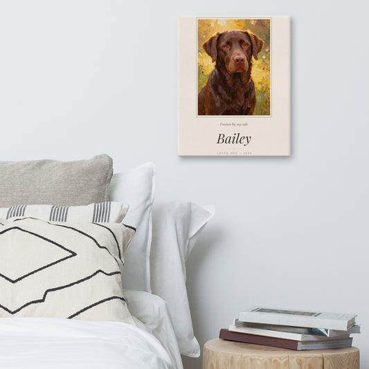 Oil Painting Pet Memorial Portrait – product photo – Canvas Print
