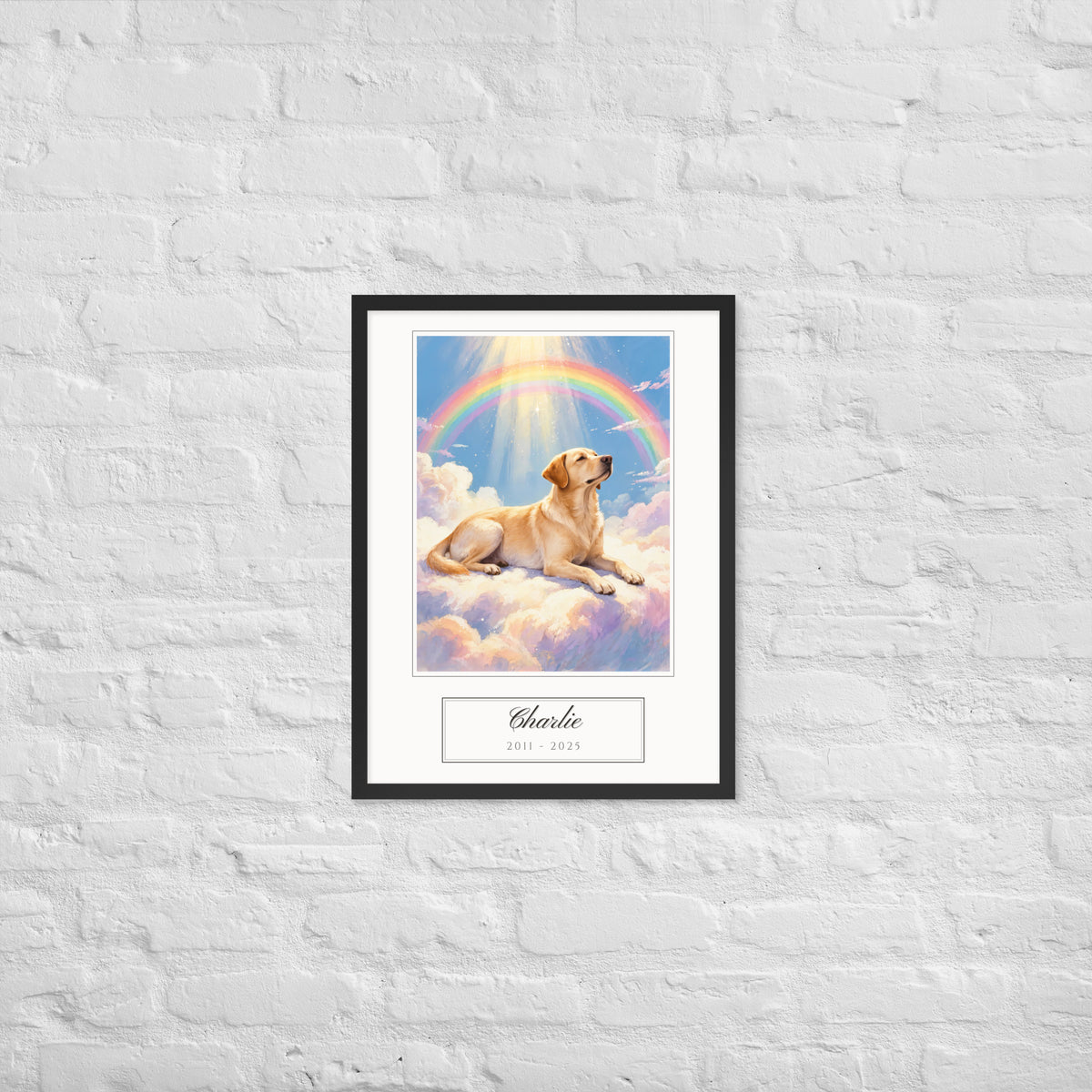 pet memorial gift – lifestyle photo – Enhanced Matte Paper Framed Poster