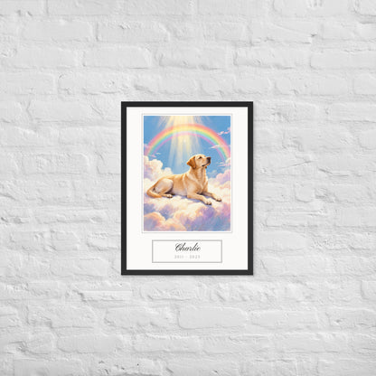 pet memorial gift – lifestyle photo – Enhanced Matte Paper Framed Poster