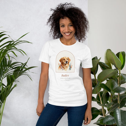 Watercolor Dog Dad Gift – lifestyle photo – T-Shirt