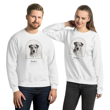 Pencil Sketch Dog Dad Gift – product photo – Crewneck Sweatshirt
