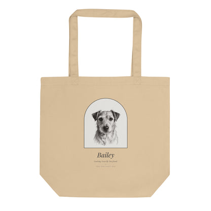 Pencil Sketch Dog Dad Gift – front view – Tote Bag