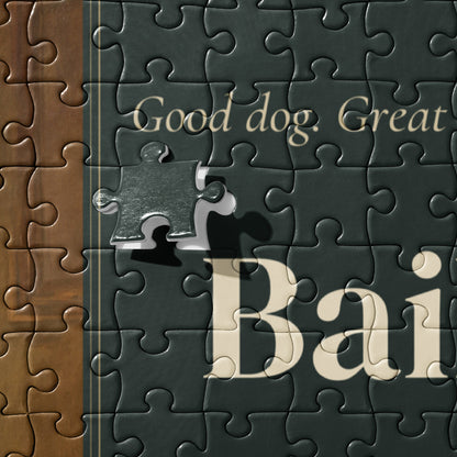 Gentleman Dog Dad Gift – close-up, product details – Jigsaw Puzzle