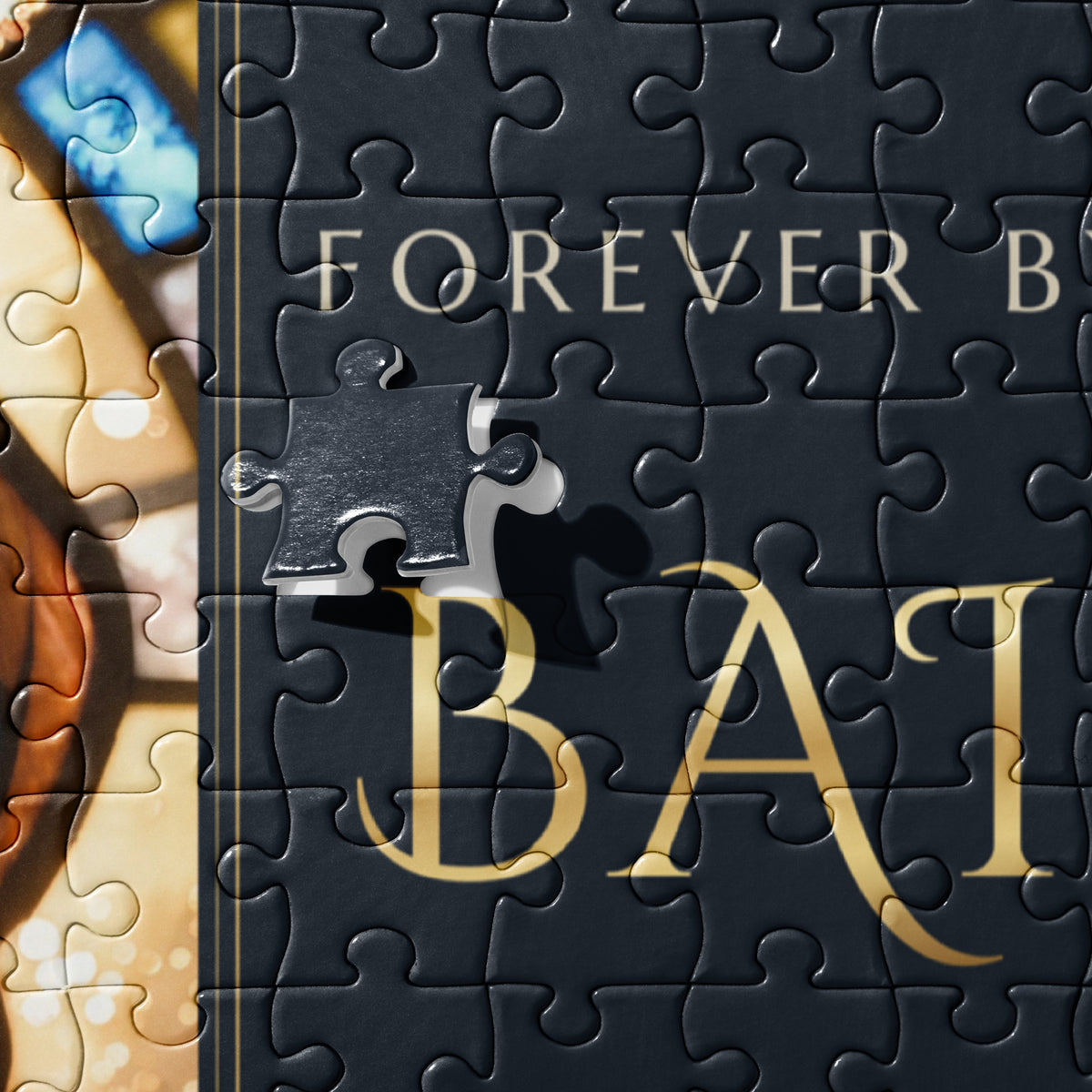 Stained Glass Pet Memorial Portrait – close-up, product details – Jigsaw Puzzle