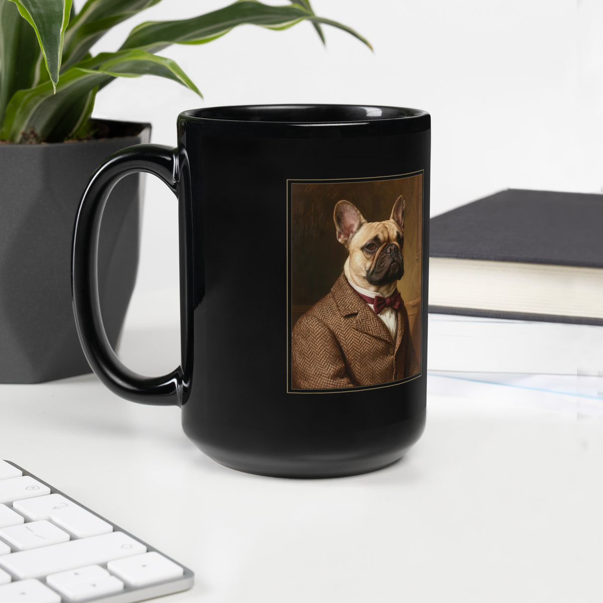 Gentleman Dog Portrait – product photo, handle on left – Coffee Mug