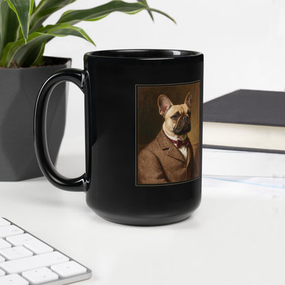 Gentleman Pet Memorial Portrait – product photo, handle on left – Coffee Mug