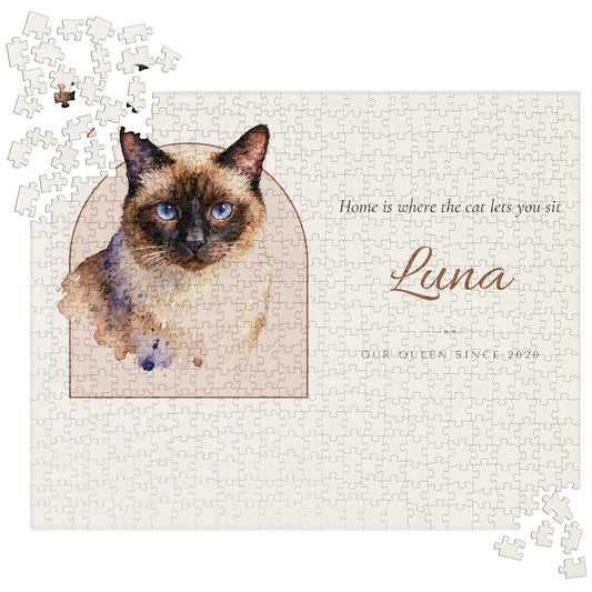 Watercolor Cat Portrait – product photo – Jigsaw Puzzle