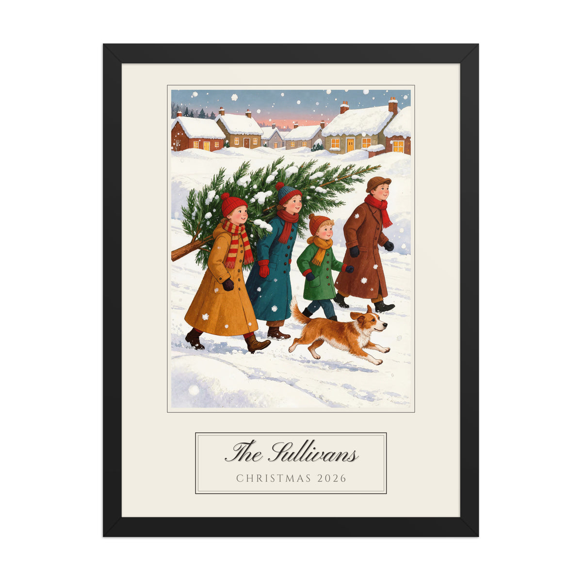 christmas family portrait – product photo – Enhanced Matte Paper Framed Poster