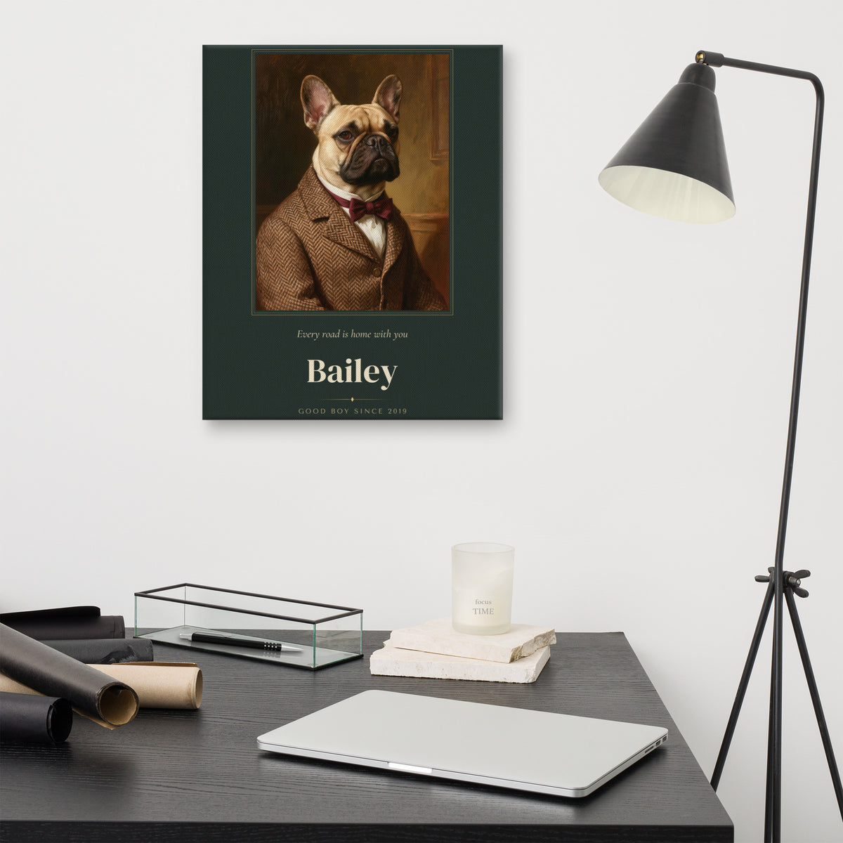Gentleman Dog Portrait – lifestyle photo – Canvas Print