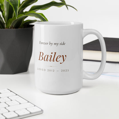 Watercolor Pet Memorial Portrait – lifestyle photo, office environment – Coffee Mug