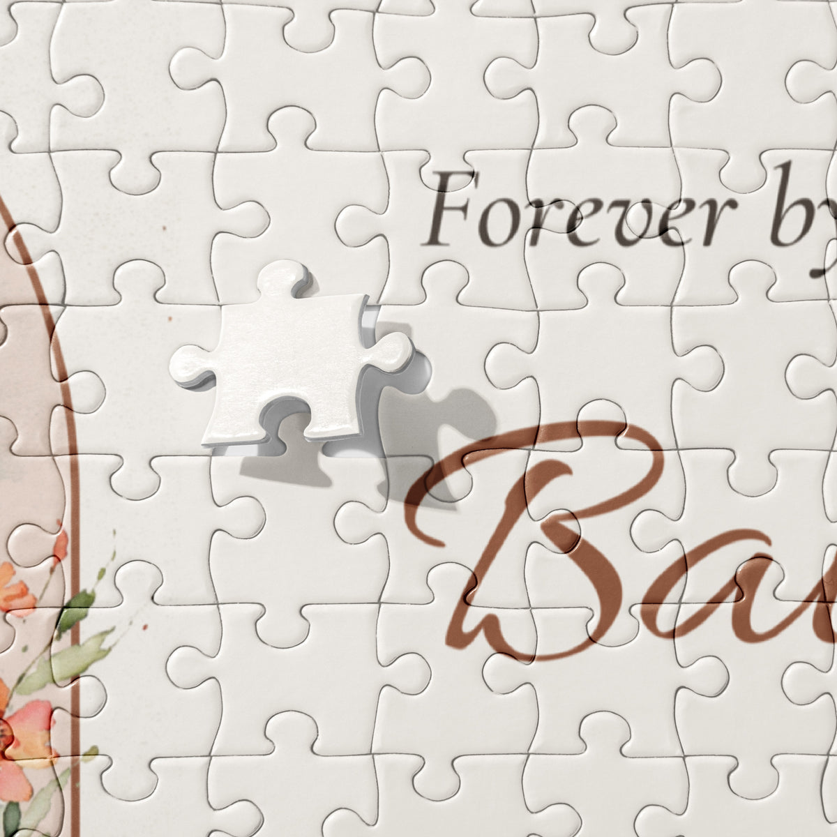 Watercolor Pet Memorial Portrait – close-up, product details – Jigsaw Puzzle