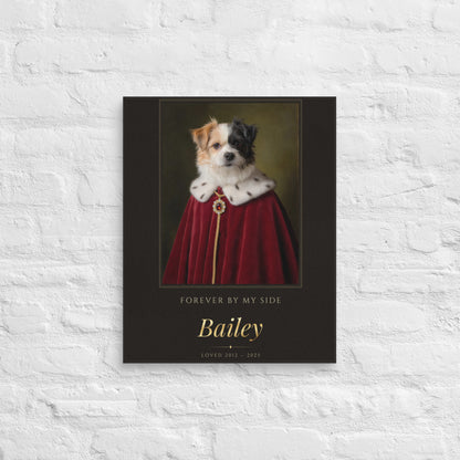 Royal Pet Memorial Portrait – lifestyle photo – Canvas Print