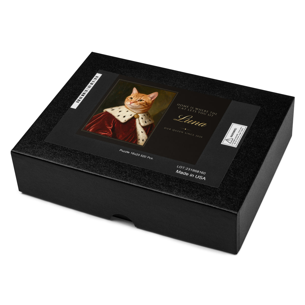 Royal Cat Portrait – close-up, product details 2 – Jigsaw Puzzle