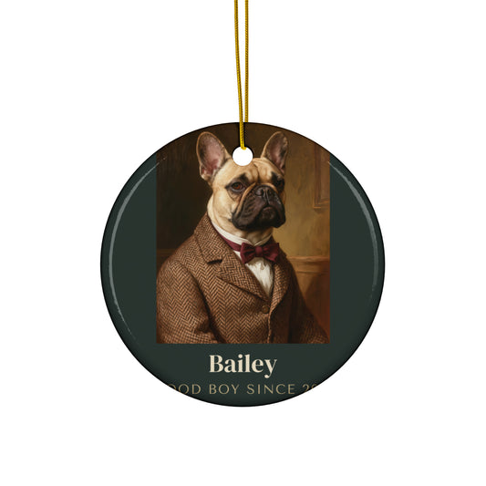 Gentleman Dog Portrait – product photo – Ceramic Ornament