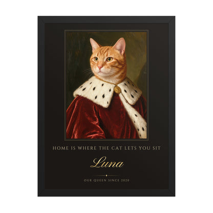 Royal Cat Portrait – product photo – Framed Print