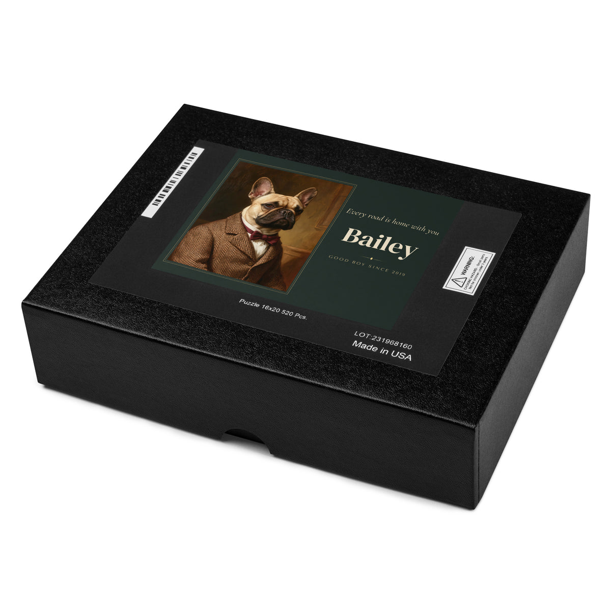 Gentleman Dog Portrait – close-up, product details 2 – Jigsaw Puzzle