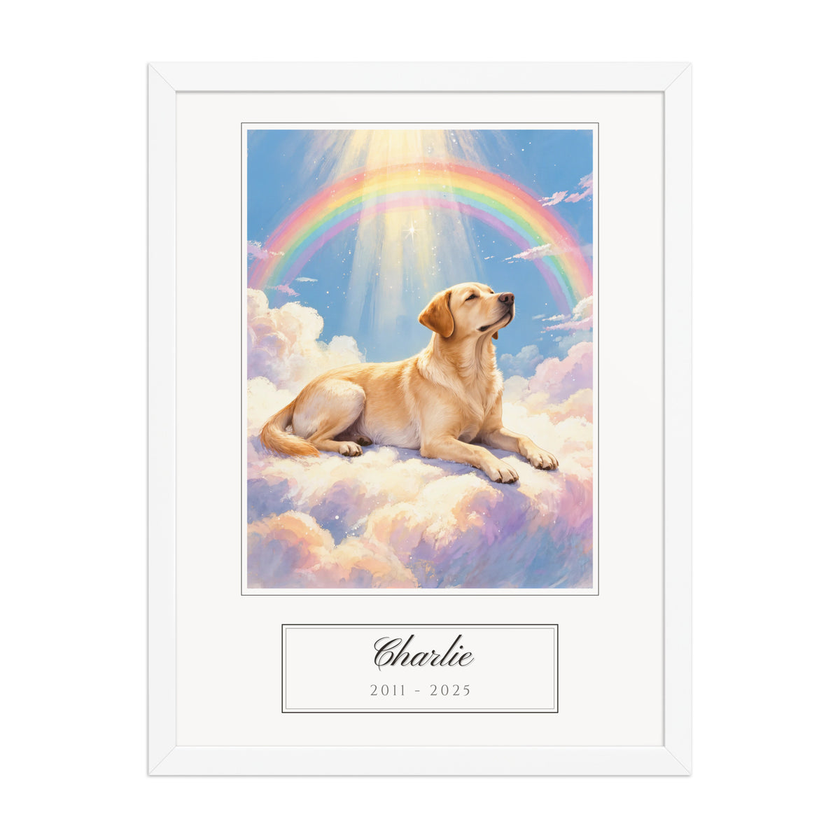 pet memorial gift – front view – Enhanced Matte Paper Framed Poster