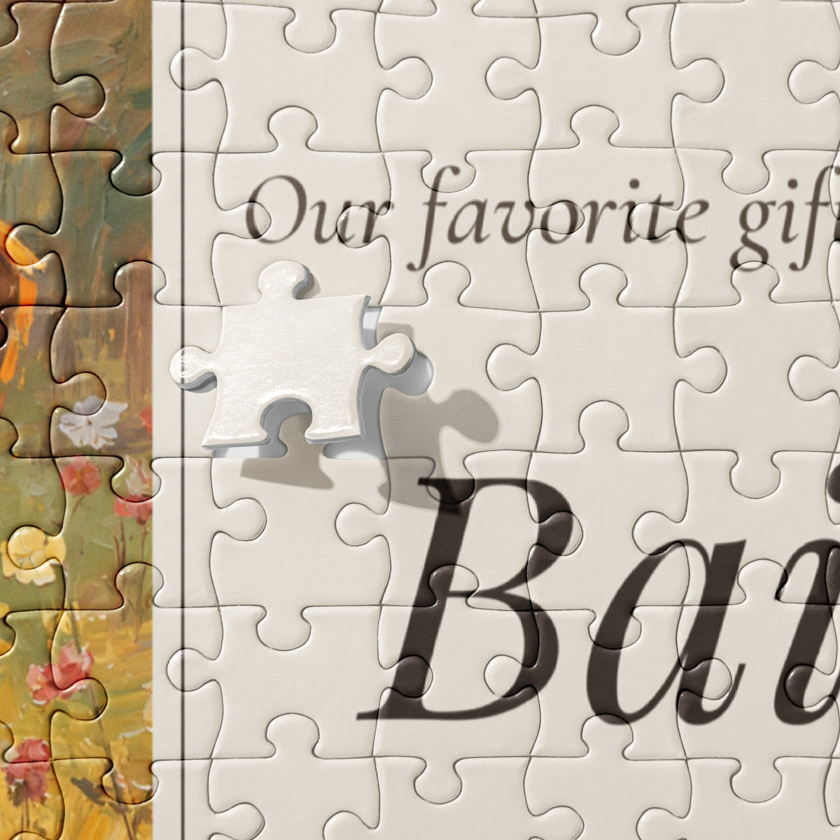 Oil Painting Pet Christmas Gift – close-up, product details – Jigsaw Puzzle