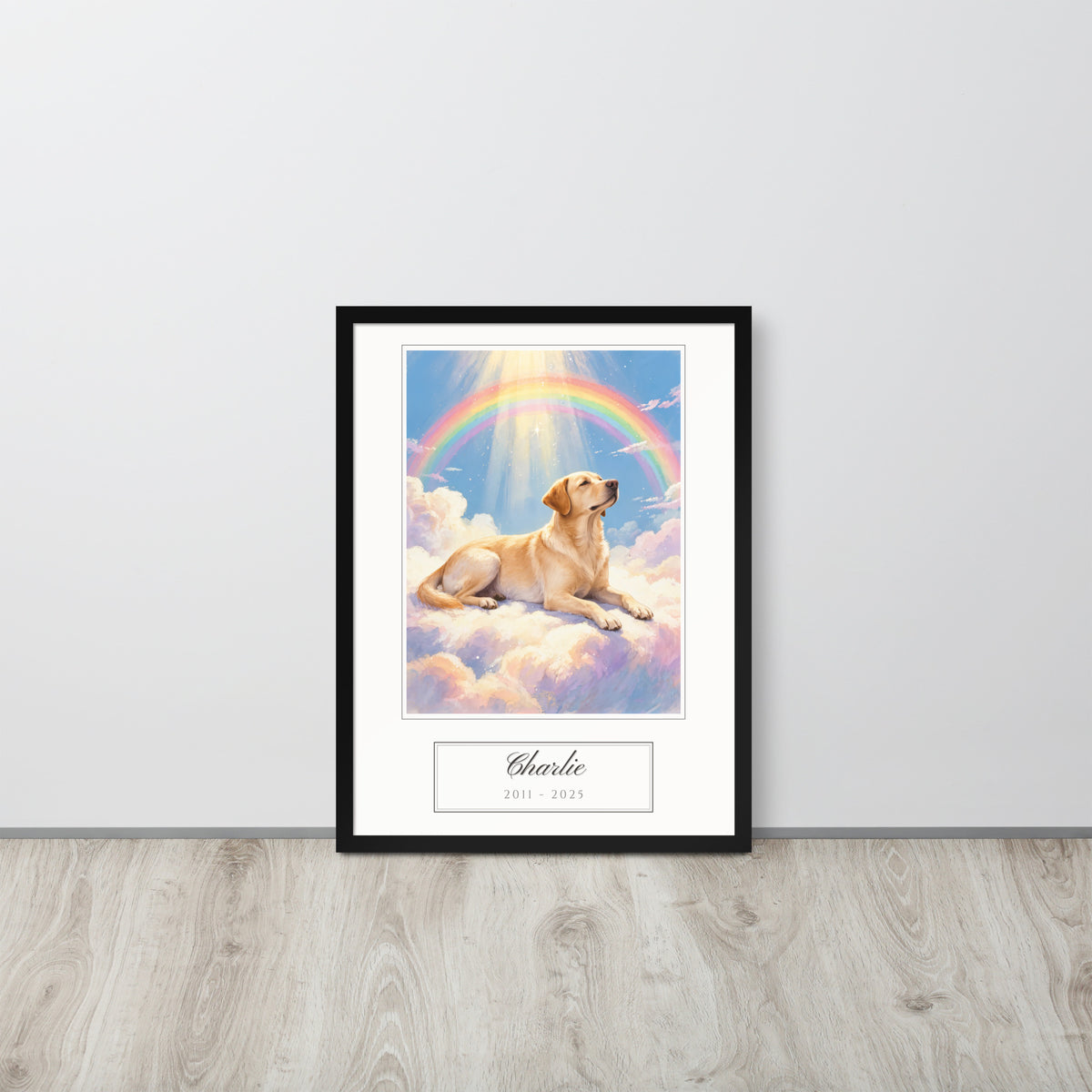 pet memorial gift – lifestyle photo – Enhanced Matte Paper Framed Poster