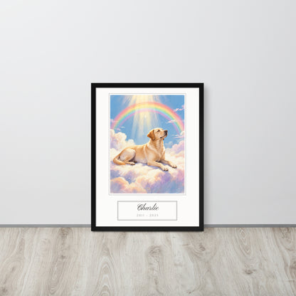 pet memorial gift – lifestyle photo – Enhanced Matte Paper Framed Poster