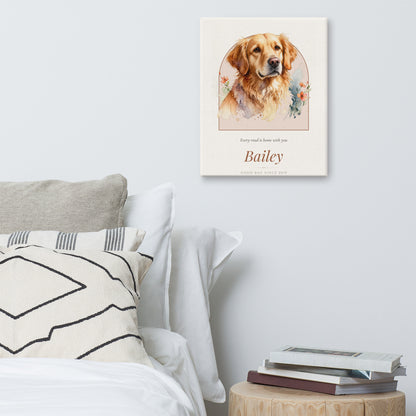 Watercolor Dog Portrait – product photo – Canvas Print