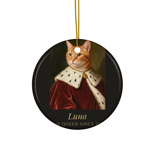 Royal Cat Portrait – product photo – Ceramic Ornament