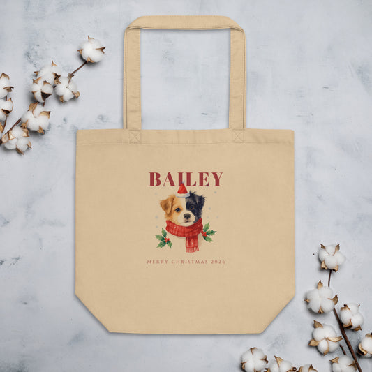 Christmas Dog Portrait – product photo – Tote Bag