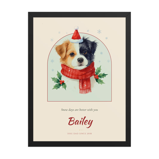 Christmas Dog Dad Gift – product photo – Framed Print
