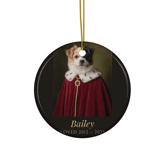 Royal Pet Memorial Portrait – product photo – Ceramic Ornament