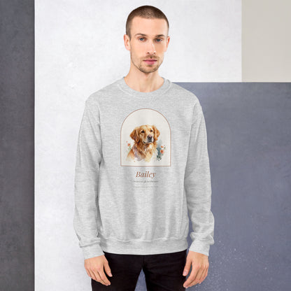 Watercolor Pet Christmas Gift – lifestyle photo – Crewneck Sweatshirt