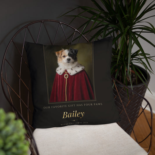 Royal Pet Christmas Gift – product photo, front lifestyle 4 – Throw Pillow