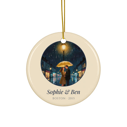 custom couple portrait – product photo – Ceramic Ornament