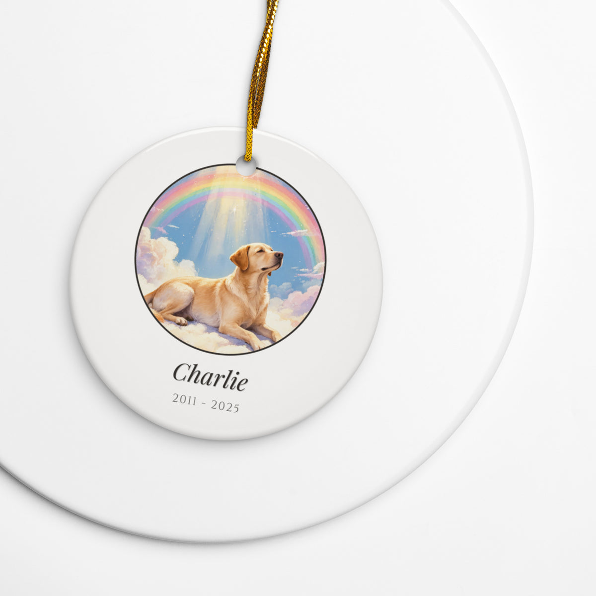 pet memorial gift – lifestyle photo – Ceramic Ornament