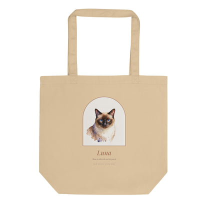 Watercolor Cat Portrait – front view – Tote Bag
